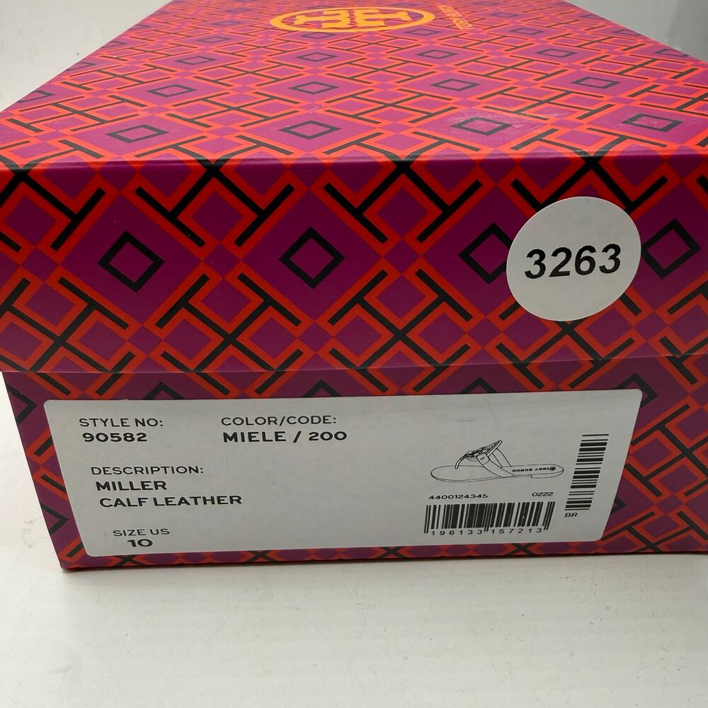 NEW NWT Tory Burch Miller Soft Calf Leather Sandals in Miele US 10 - Picture 6 of 8